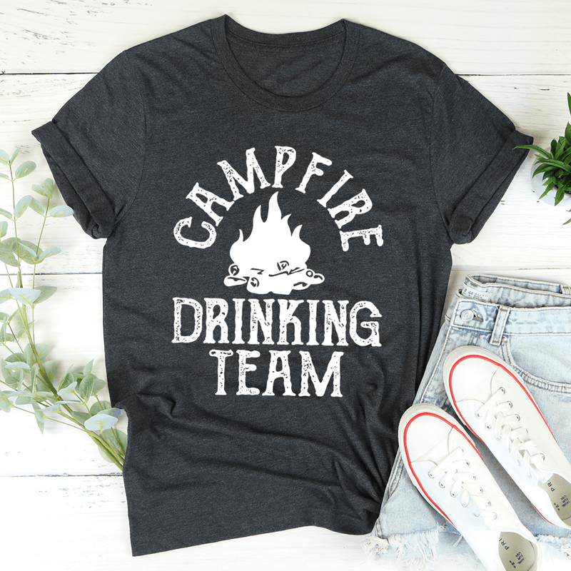 Campfire Drinking Team Tee Dark Grey Heather / S Peachy Sunday T-Shirt