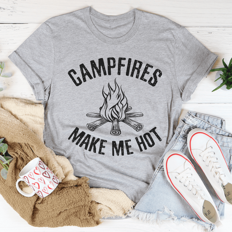 Campfires Make Me Hot Tee Athletic Heather / S Peachy Sunday T-Shirt