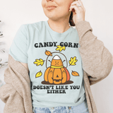 Candy Corn Doesn't Like You Either Tee Heather Prism Dusty Blue / S Peachy Sunday T-Shirt