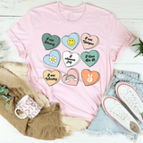 Candy Hearts Positivity Affirmations Tee Peachy Sunday T-Shirt