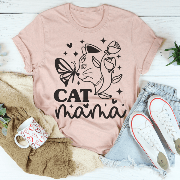 Cat Mama Tee Peachy Sunday T-Shirt