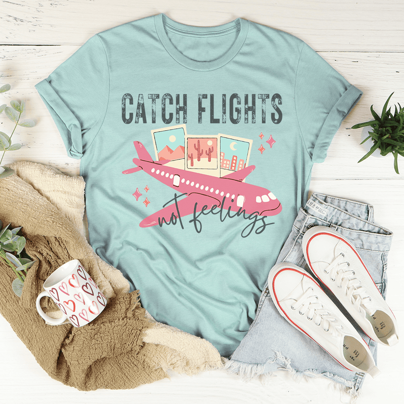Catch Flights Retro Tee Peachy Sunday T-Shirt