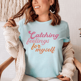 Catching Feelings Tee Heather Prism Ice Blue / S Peachy Sunday T-Shirt