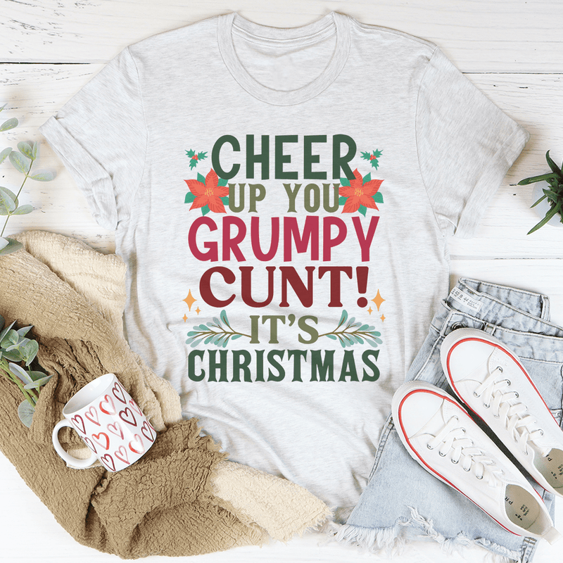 Cheer Up It's Christmas Tee Ash / S Peachy Sunday T-Shirt