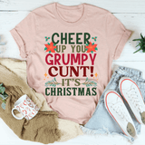 Cheer Up It's Christmas Tee Heather Prism Peach / S Peachy Sunday T-Shirt