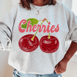 Cherries Sweatshirt Sport Grey / S Peachy Sunday T-Shirt