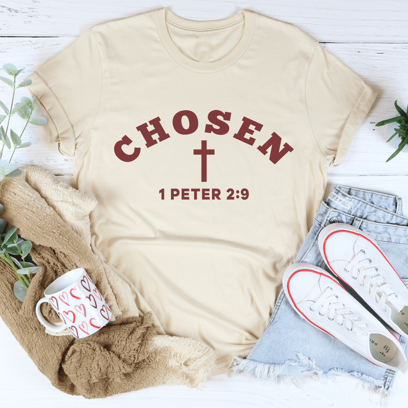 Chosen 1 Peter 2:9 Tee Heather Dust / S Peachy Sunday T-Shirt
