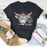 Christmas Cow Tee Dark Grey Heather / S Peachy Sunday T-Shirt