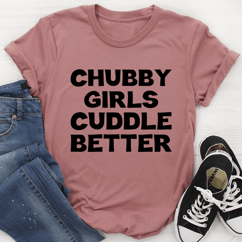 Chubby Girls Cuddle Better Tee Mauve / S Peachy Sunday T-Shirt