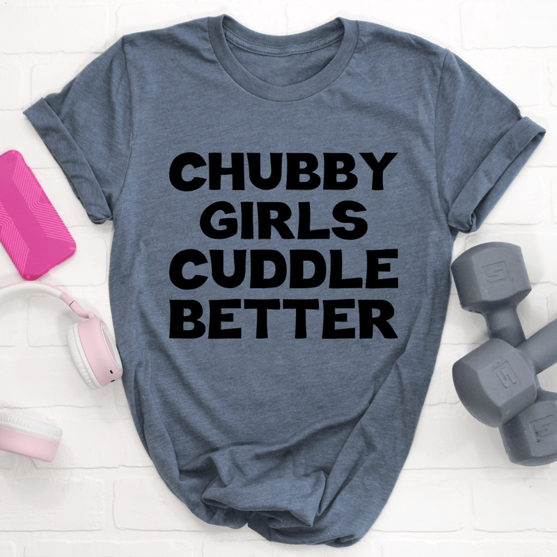 Chubby Girls Cuddle Better Tee Steel Blue / S Peachy Sunday T-Shirt