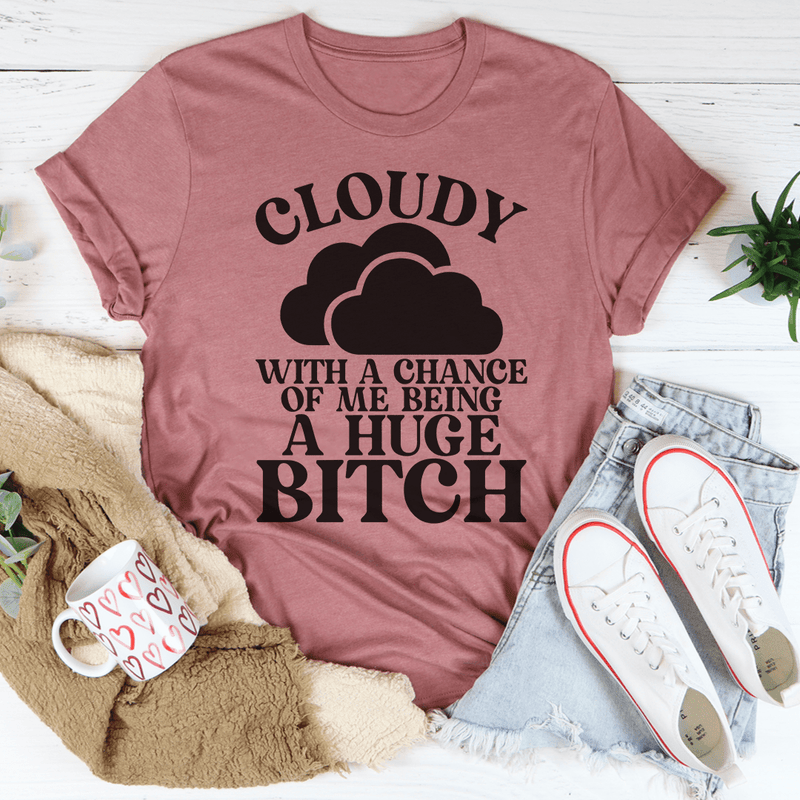 Cloudy Tee Mauve / S Peachy Sunday T-Shirt