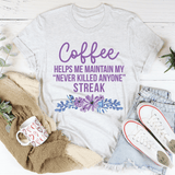 Coffee Helps Me Tee Peachy Sunday T-Shirt