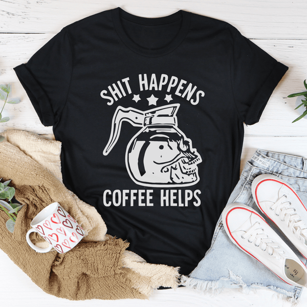Coffee Helps Tee Black Heather / S Peachy Sunday T-Shirt