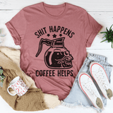 Coffee Helps Tee Mauve / S Peachy Sunday T-Shirt
