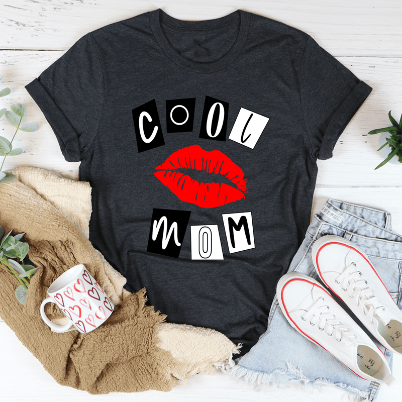 Cool Mom Lips Tee Dark Grey Heather / S Peachy Sunday T-Shirt