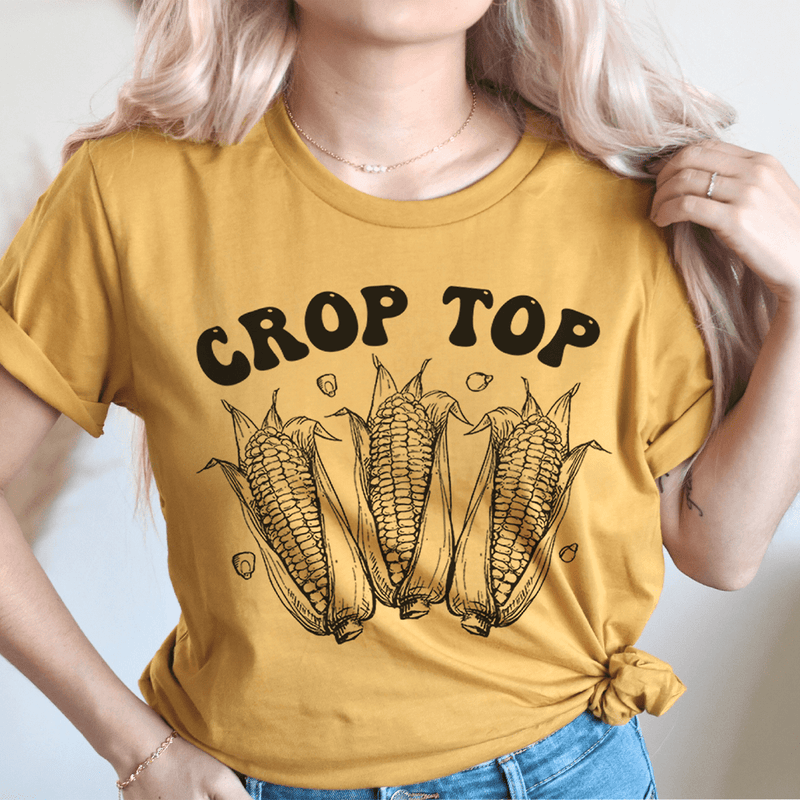 Corn Crop Top Tee Mustard / S Peachy Sunday T-Shirt