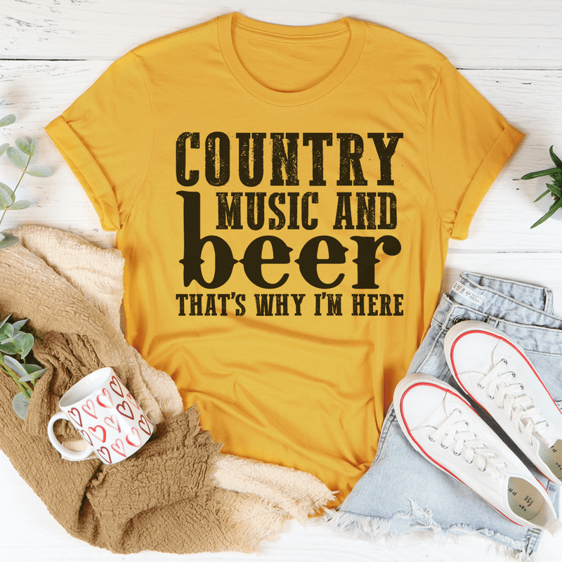 Country Music & Beer Tee Peachy Sunday T-Shirt