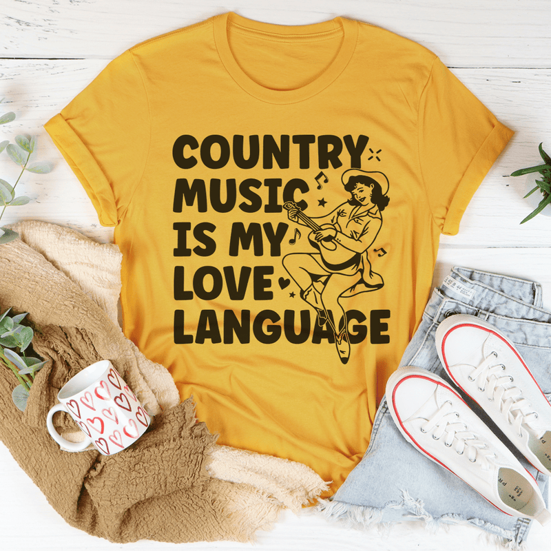 Country Music Is my Love Language Tee Mustard / S Peachy Sunday T-Shirt