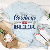 Cowboys & Beer Tee Heather Prism Ice Blue / S Peachy Sunday T-Shirt