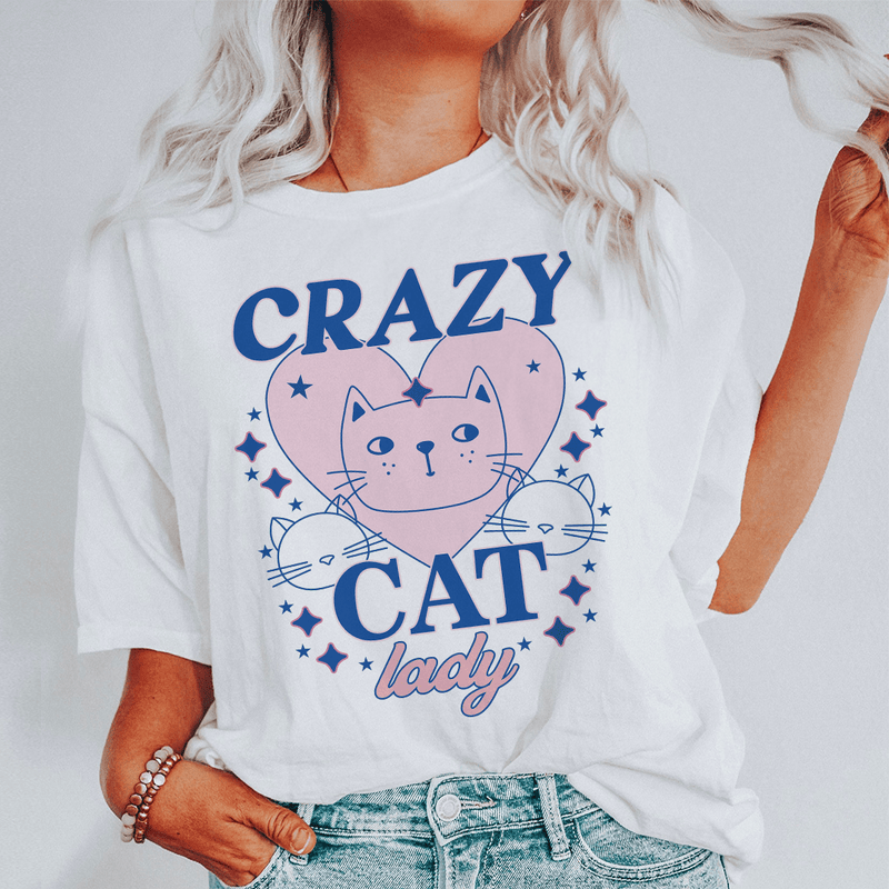 Crazy Cat Lady Tee Peachy Sunday T-Shirt