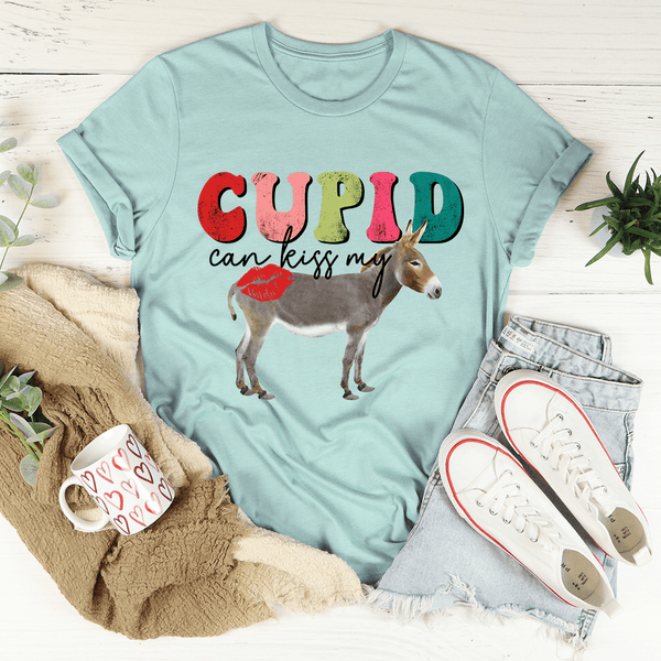 Cupid Can Kiss Me Tee Heather Prism Dusty Blue / S Peachy Sunday T-Shirt