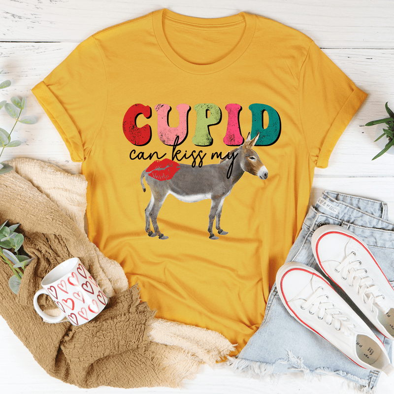 Cupid Can Kiss Me Tee Mustard / S Peachy Sunday T-Shirt