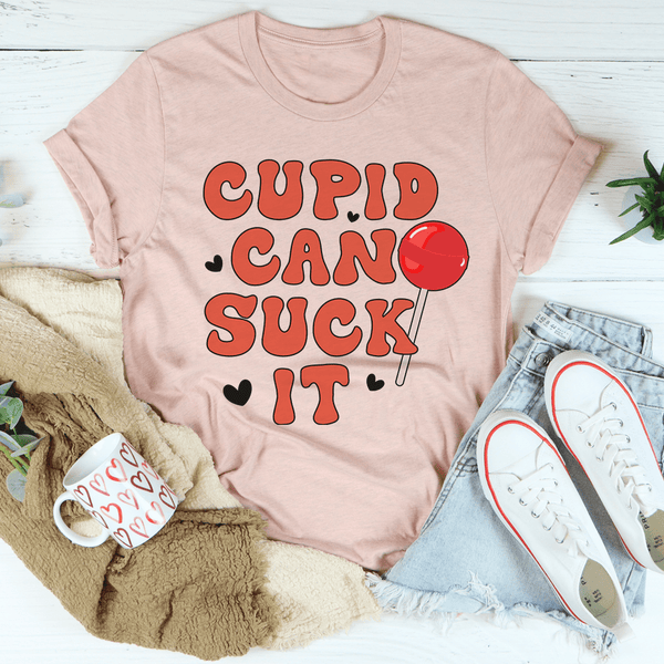 Cupid Can Suck It Tee Heather Prism Peach / M Peachy Sunday T-Shirt