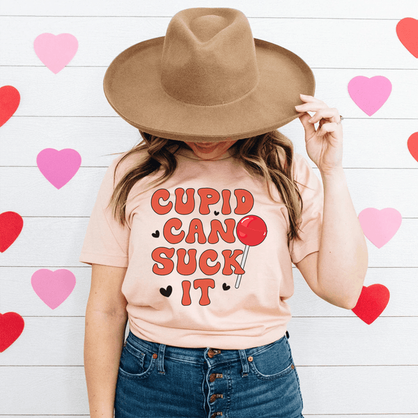 Cupid Can Suck It Tee Heather Prism Peach / S Peachy Sunday T-Shirt