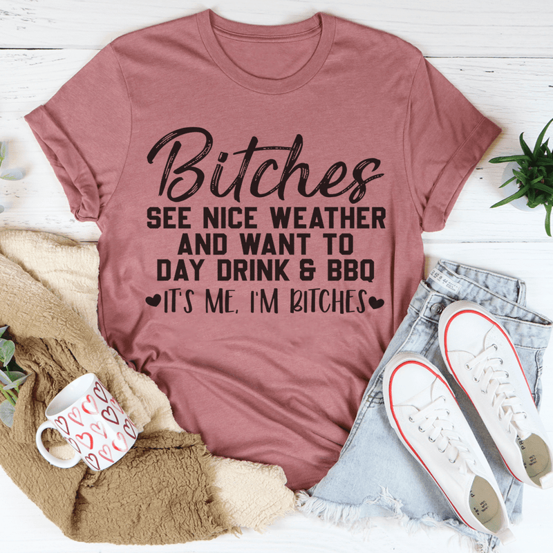 Day Drink & BBQ Tee Peachy Sunday T-Shirt