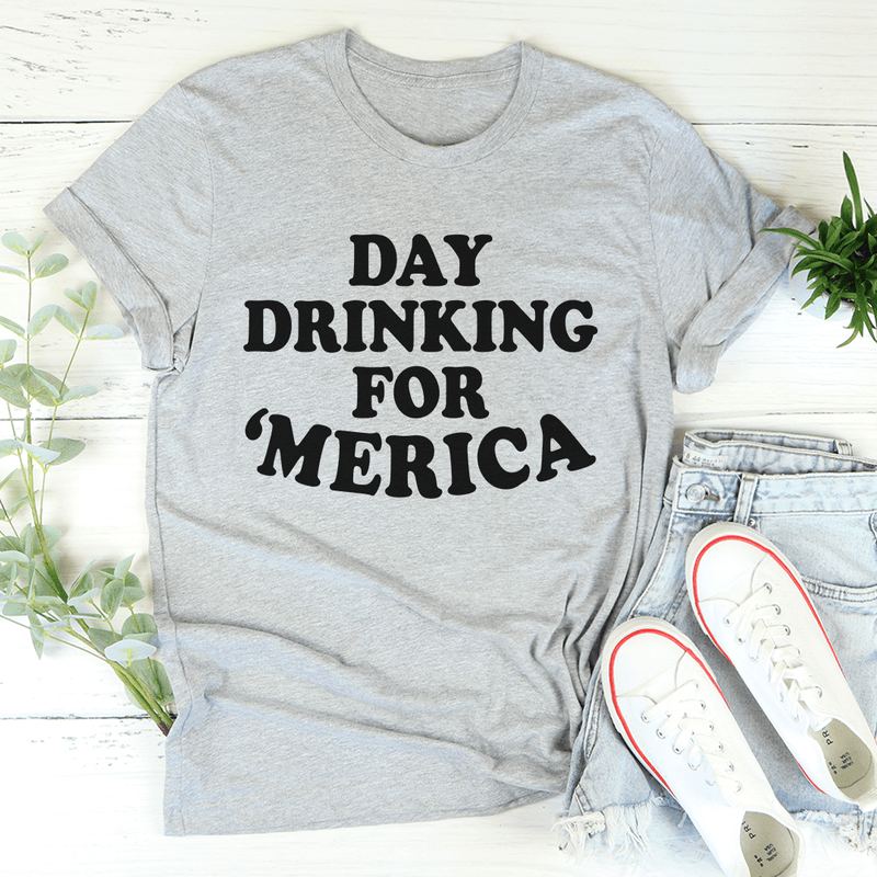 Day Drinking For Merica Tee Athletic Heather / S Peachy Sunday T-Shirt