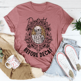Death Before Decaf Tee Mauve / S Peachy Sunday T-Shirt