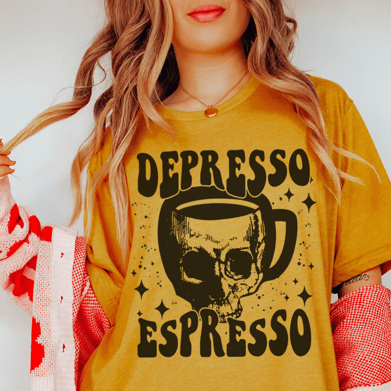 Depresso Espresso Tee Mustard / S Peachy Sunday T-Shirt