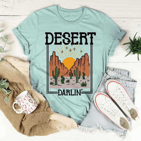 Desert Darlin' Tee Heather Prism Dusty Blue / S Peachy Sunday T-Shirt