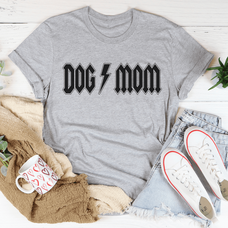 Dog Mom Rocker Tee Athletic Heather / S Peachy Sunday T-Shirt