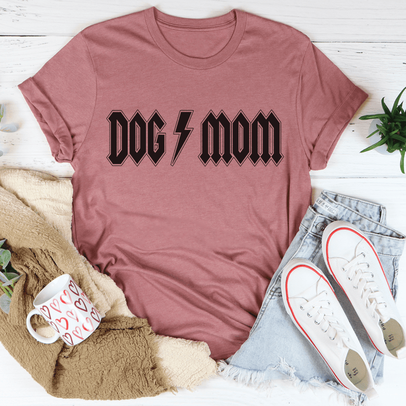 Dog Mom Rocker Tee Mauve / S Peachy Sunday T-Shirt