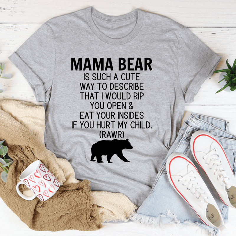 Don't Mess with Mama Bear Tee, Athletic Heather / L