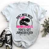 Don't Mess With Mamasaurus Tee Heather Prism Ice Blue / S Peachy Sunday T-Shirt