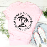 Drink In My Hand Toes In The Sand Tee Pink / S Peachy Sunday T-Shirt