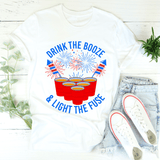 Drink The Booze & Light The Fuse Tee White / S Peachy Sunday T-Shirt