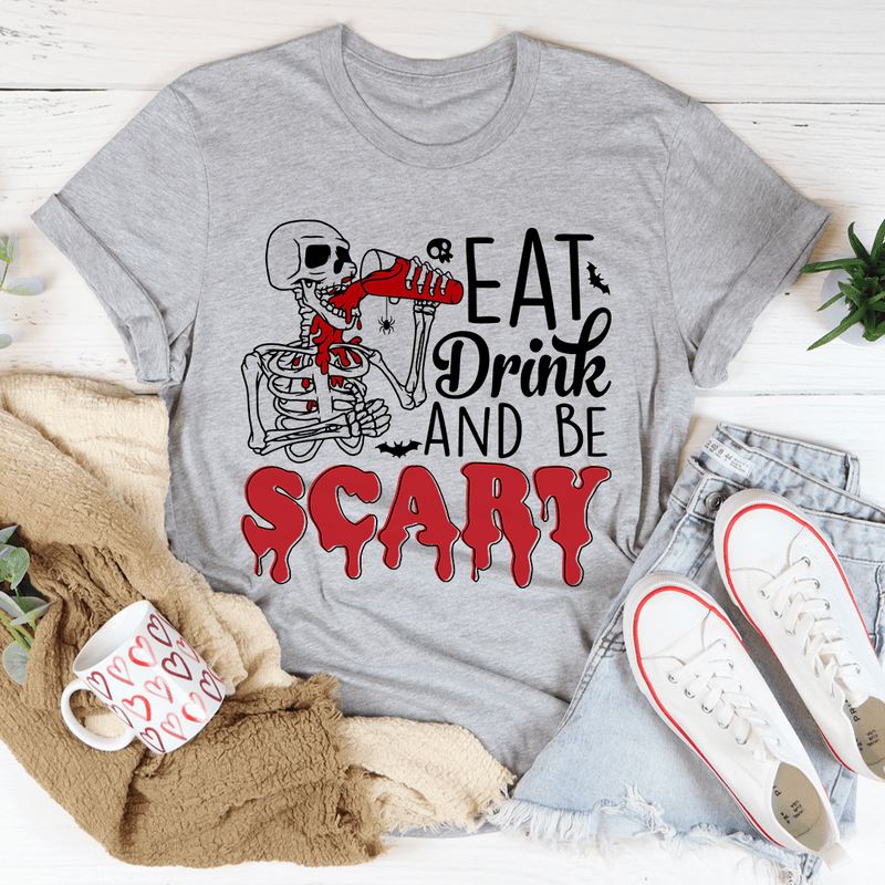 Eat Drink And Be Scary Tee Athletic Heather / S Peachy Sunday T-Shirt