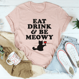 Eat Drink & Be Meowy Tee Heather Prism Peach / S Peachy Sunday T-Shirt