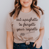 Eat Spaghetti To Forget Your Regretti Tee Tan / S Peachy Sunday T-Shirt