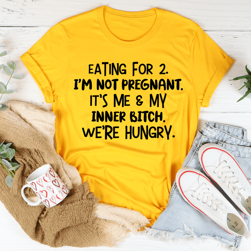 Eating For Two Tee Mustard / S Peachy Sunday T-Shirt