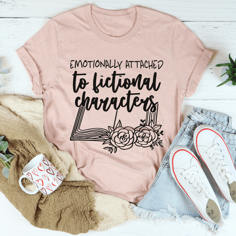 Emotionally Attached To Fictional Characters Tee Heather Prism Peach / S Peachy Sunday T-Shirt