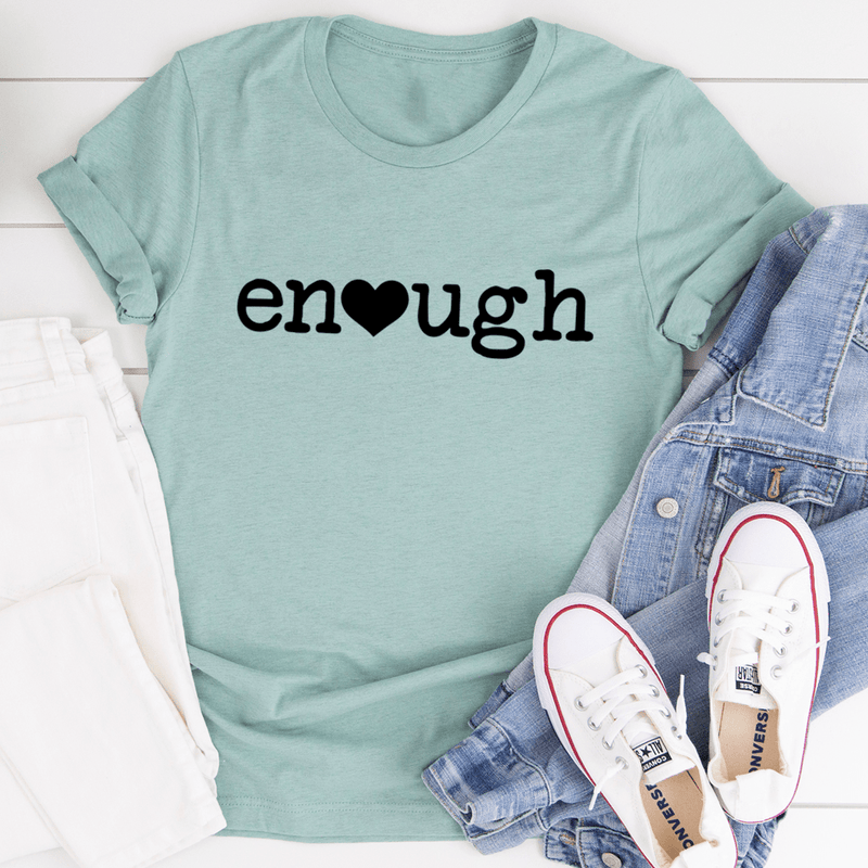 Enough Tee Heather Prism Dusty Blue / S Peachy Sunday T-Shirt