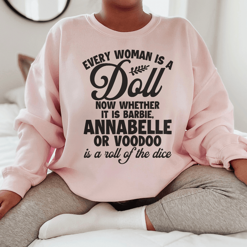 Every Woman Is A Doll Sweatshirt Light Pink / S Peachy Sunday T-Shirt