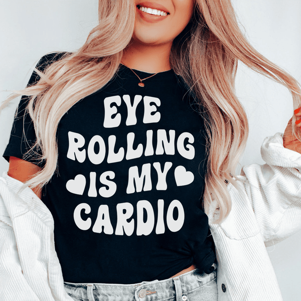 Eye Rolling Is My Cardio Tee Black Heather / S Peachy Sunday T-Shirt