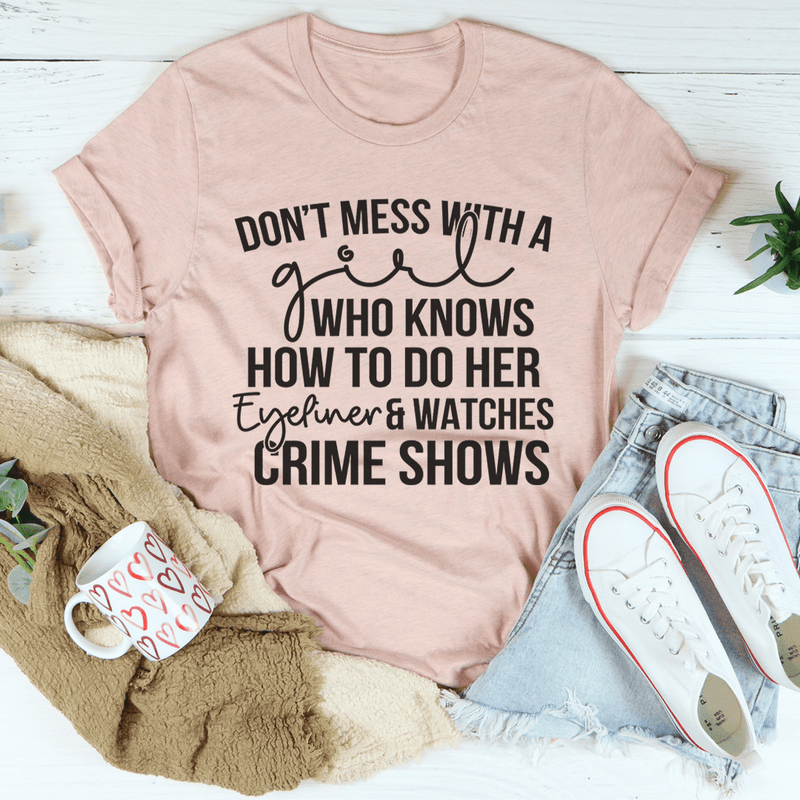 Eyeliner & Crime Shows Tee Heather Prism Peach / S Peachy Sunday T-Shirt