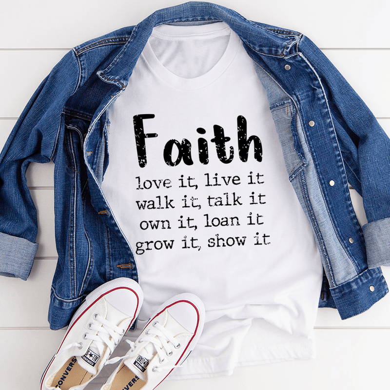 Faith Love It Live It Tee White / S Peachy Sunday T-Shirt