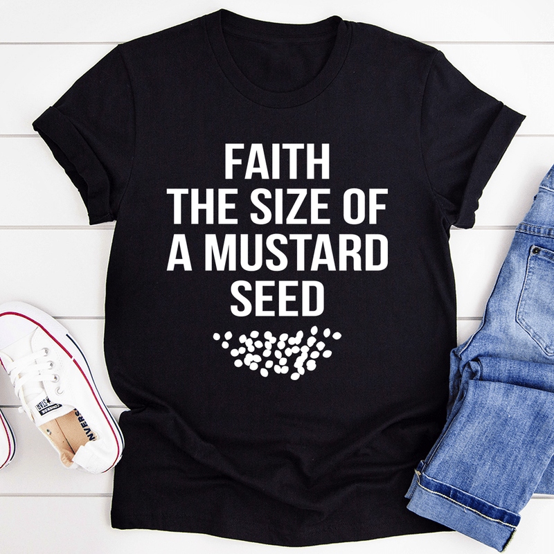 Faith The Size Of A Mustard Seed Tee Black Heather / S Peachy Sunday T-Shirt